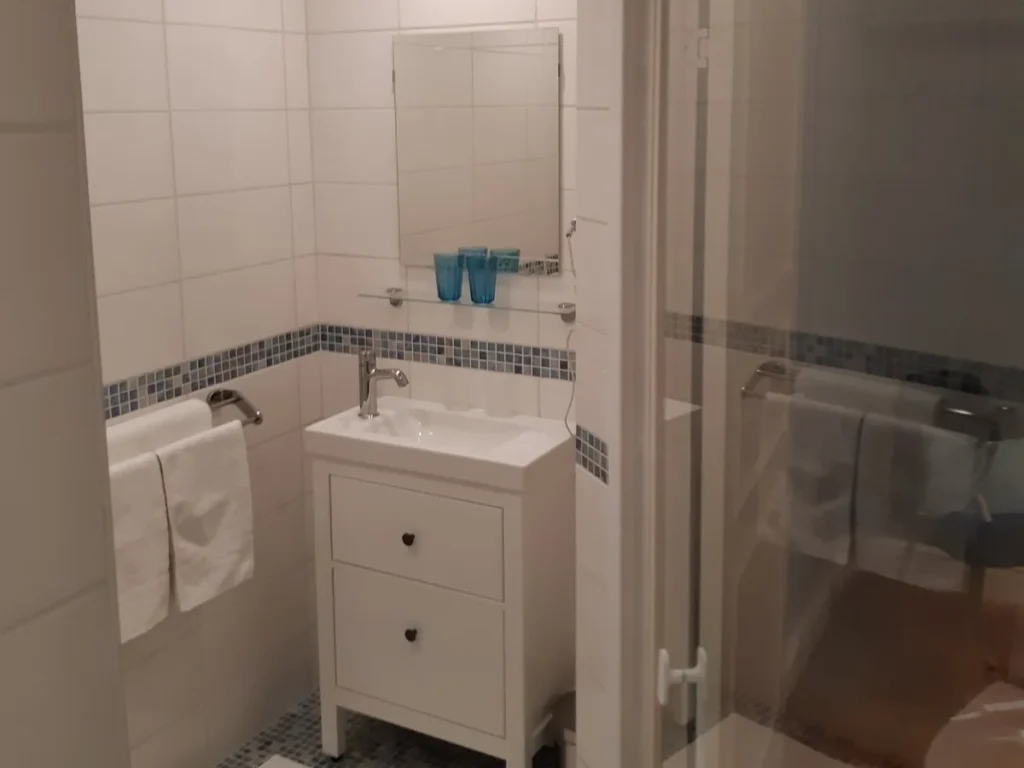 Wastafel in de badkamer van de B&B-kamer